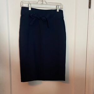 Banana Republic Navy Pencil Skirt with Bow Detail